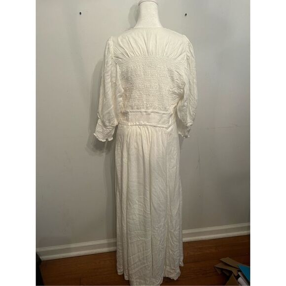 Free People String Of Hearts Maxi Dress Smocked size L - Picture 3 of 7